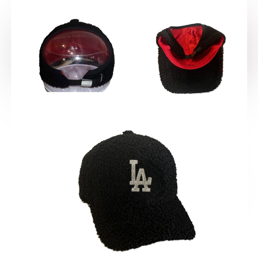 NEW Sherpa “LA” Rhinestone Logo 💎Ponytail baseball cap w/ satin lining